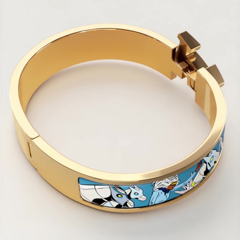 HERMES お洒落 ブレスレット 上品 Clic Clac H Les Mustangs II 703313F F5_video_2-AVS?wid=800